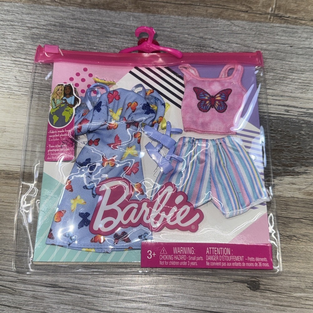 Barbie Butterfly Fashion 2-Pack Doll Mattel New Outfit Set